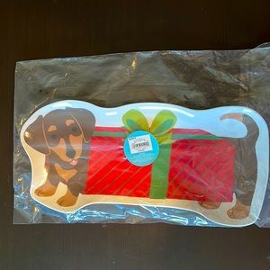 Kohl’s Dachshund Merry Christmas serving tray